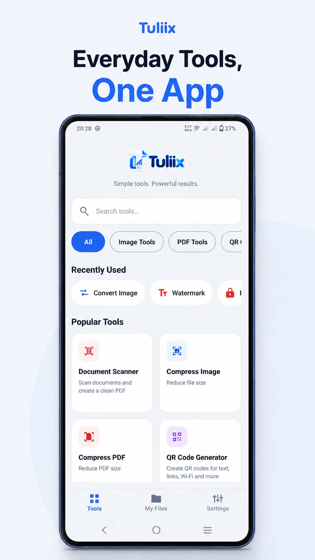 Tuliix home and popular tools